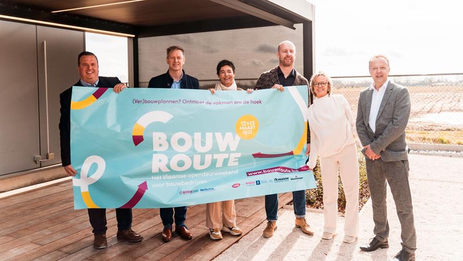 Bouwunie donne le coup d'envoi de l'événement flamand 'Bouwroute 2022'