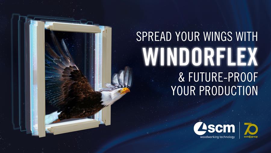 SCM présente Windorflex, la nouvelle cellule d'usinage pour la production de fenêtres et de portes