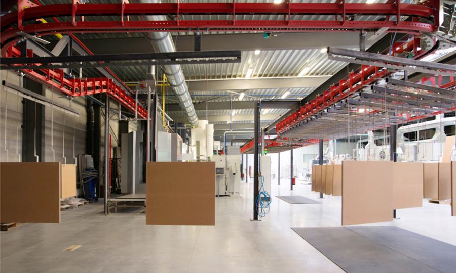 Poederlakinstallatie voor mdf voor KEMPA